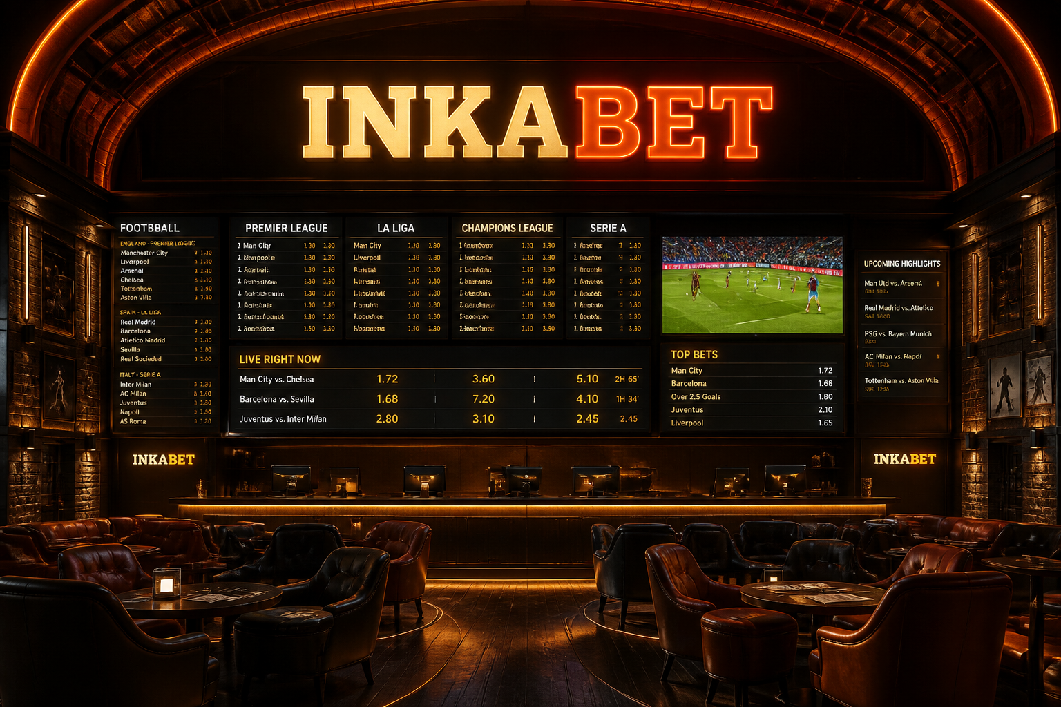 Inkabet sportsbook odds boards
